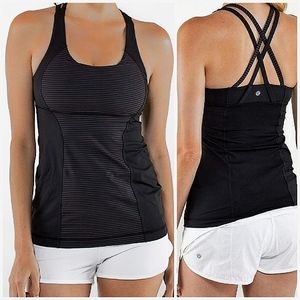 LULULEMON | Energy Tank Hyper Stripe Black / Black
